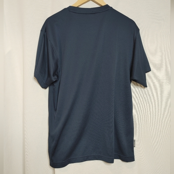 SOREL Crew Neck Short Sleeve Athletic Tee Shirt Blue Large Polyester - Picture 3 of 8